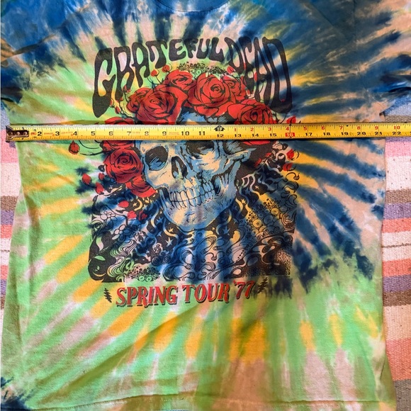 Grateful Dead Shirt Mens Large Tie Dye Spring Tour '77 Skeleton Roses 2020 - Picture 5 of 7